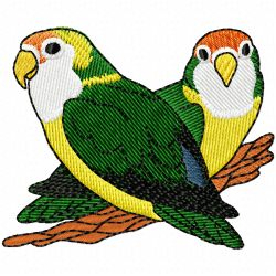 Parrots Embroidery Design 4 Parrots Embroidery Design 4